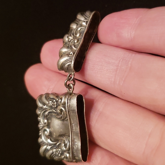 Antique Sterling GORGEOUS waves, flowers Stamp safe 😍🥰 - Picture 11 of 14
